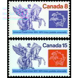 canada stamp 648 9 universal postal union centenary 1974
