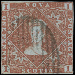 nova scotia stamp 1 pence issue victoria 1d 1853 U F 011
