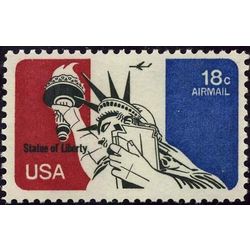 us stamp c air mail c87 statue of liberty 18 1974