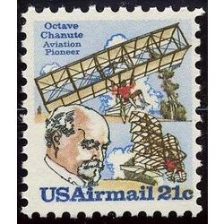 us stamp c air mail c94 2 biplane hangglider and chanute 21 1979