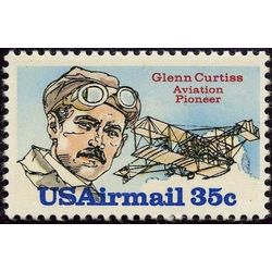 us stamp air mail c c100 glenn curtiss 35 1980