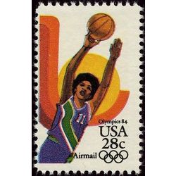 us stamp air mail c c103 basketball 28 1983