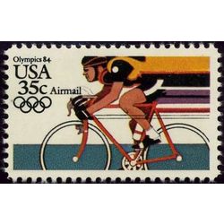 us stamp air mail c c110 cycling 35 1983