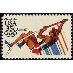us stamp air mail c c112 pole vaulting 35 1983