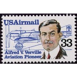 us stamp c air mail c113 alfred v verville 33 1985