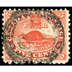 canada stamp 15 beaver 5 1859 U F 061