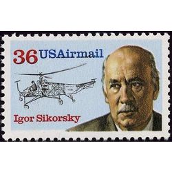 us stamp c air mail c119 igor sikorsky 36 1988