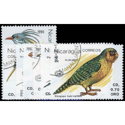 nicaragua stamp 1813 19 birds 1990