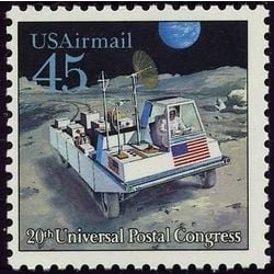 us stamp air mail c c124 moon rover 45 1989