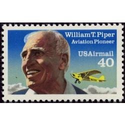 us stamp air mail c c132 william t piper 40 1993