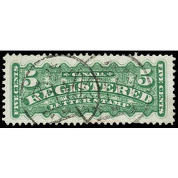canada stamp f registration f2 registered stamp 5 1875 U VF 022