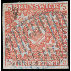 new brunswick stamp 1 pence issue 3d 1851 U VF 010