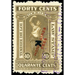 canada revenue stamp ql76 overprints on law stamps 40 1923