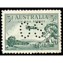 australia stamp c1 airplane over bush lands 1929