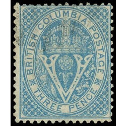 british columbia vancouver island stamp 7a seal of british columbia 3d 1865 U F 007