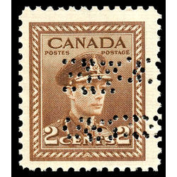 canada stamp o official o250 king george vi 2 1942 DOUBLE PERFORATION FNH