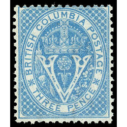 british columbia vancouver island stamp 7a seal of british columbia 3d 1865 M FOG 014
