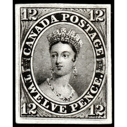 canada stamp 3pi queen victoria plate proof on card 12d 1851 M VF 008