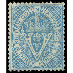 british columbia vancouver island stamp 7a seal of british columbia 3d 1865 M VF 015
