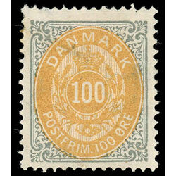denmark stamp 34 royal emblems 1877