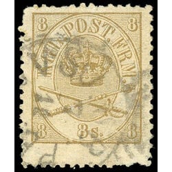 denmark stamp 14 royal emblems 1868