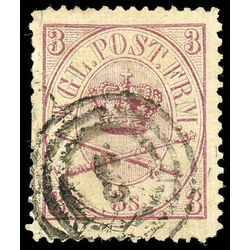 denmark stamp 12 royal emblems 1865