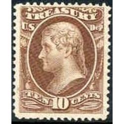 us stamp o officials o77 treasury 10 1873