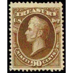 us stamp o officials o82 treasury 90 1873