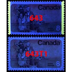 canada stamp 643t1 mennonite settlers 8 1974