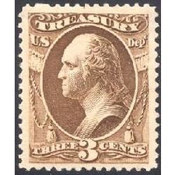 us stamp o officials o109 treasury 3 1879