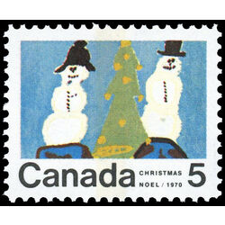 canada stamp 523piv snowmen and tree 5 1970