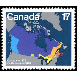 canada stamp 891 1873 map of canada 17 1981