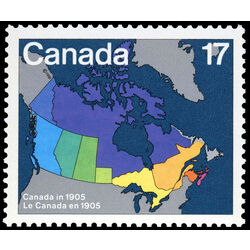 canada stamp 892 1905 map of canada 17 1981