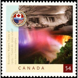 canada stamp 2332 niagara falls us side and at night 54 2009