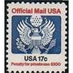 us stamp o officials o130 official mail great seal 17 1983