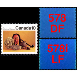 canada stamp 578 cornhusk mask and artifacts 10 1976