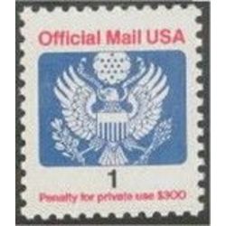 us stamp o officials o143 postal card rate great seal 1 1989