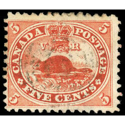 canada stamp 15 beaver 5 1859 U F 065
