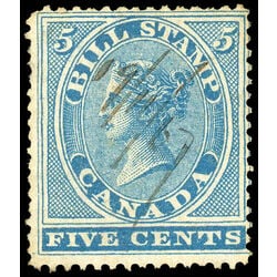 canada revenue stamp fb5 first bill issue 5 1864