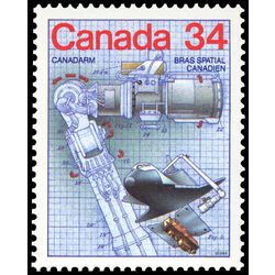 canada stamp 1100 canadarm 34 1986