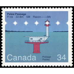 canada stamp 1064 pelee passage lake erie 34 1985