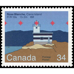 canada stamp 1066 rose blanche cains island nf 34 1985