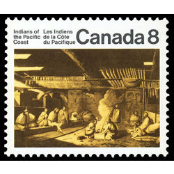 canada stamp 570 the inside of a nootka sound house 8 1974