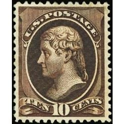 us stamp postage issues 209b jefferson 10 1881
