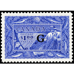 canada stamp o official o27 fisherman 1 00 1951