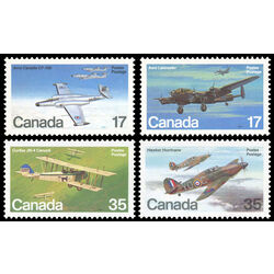 canada stamp 873 6 military aircraft 1 04 1980