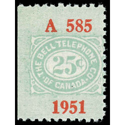 canada revenue stamp tbt136 telephone telegraph franks 25 1930