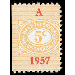 canada revenue stamp tbt147 telephone telegraph franks 5 1957