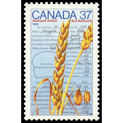canada stamp 1207 marquis wheat 1909 37 1988