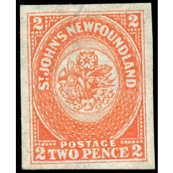 newfoundland stamp 11i 1860 second pence issue 2d 1860 U XF 003